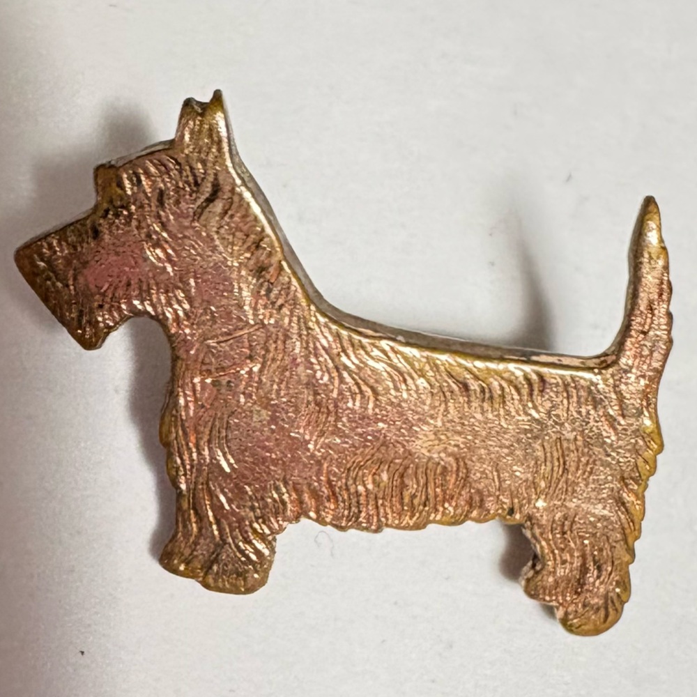 Vintage marked Gold-Tone Scottie Dod Brooch